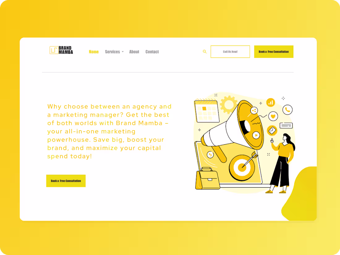 Cover image for Responsive Marketing Site UI – Figma Design