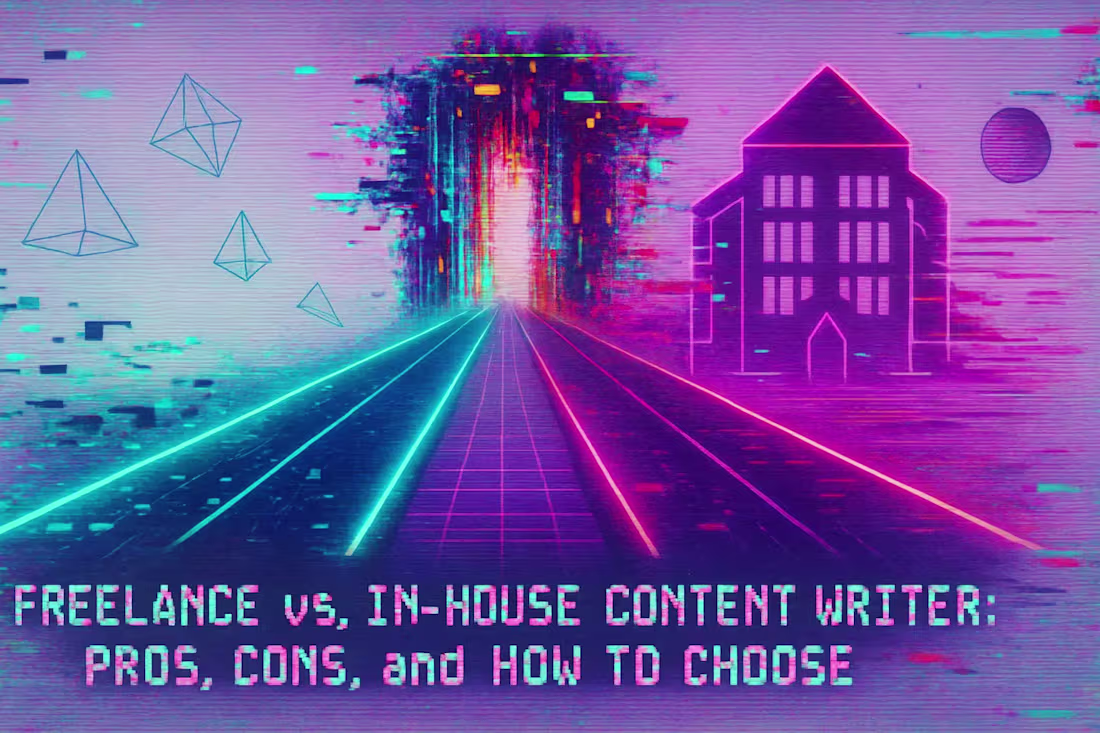 Cover image for Freelance vs. In-House Content Writer: Pros, Cons, and How to Choose