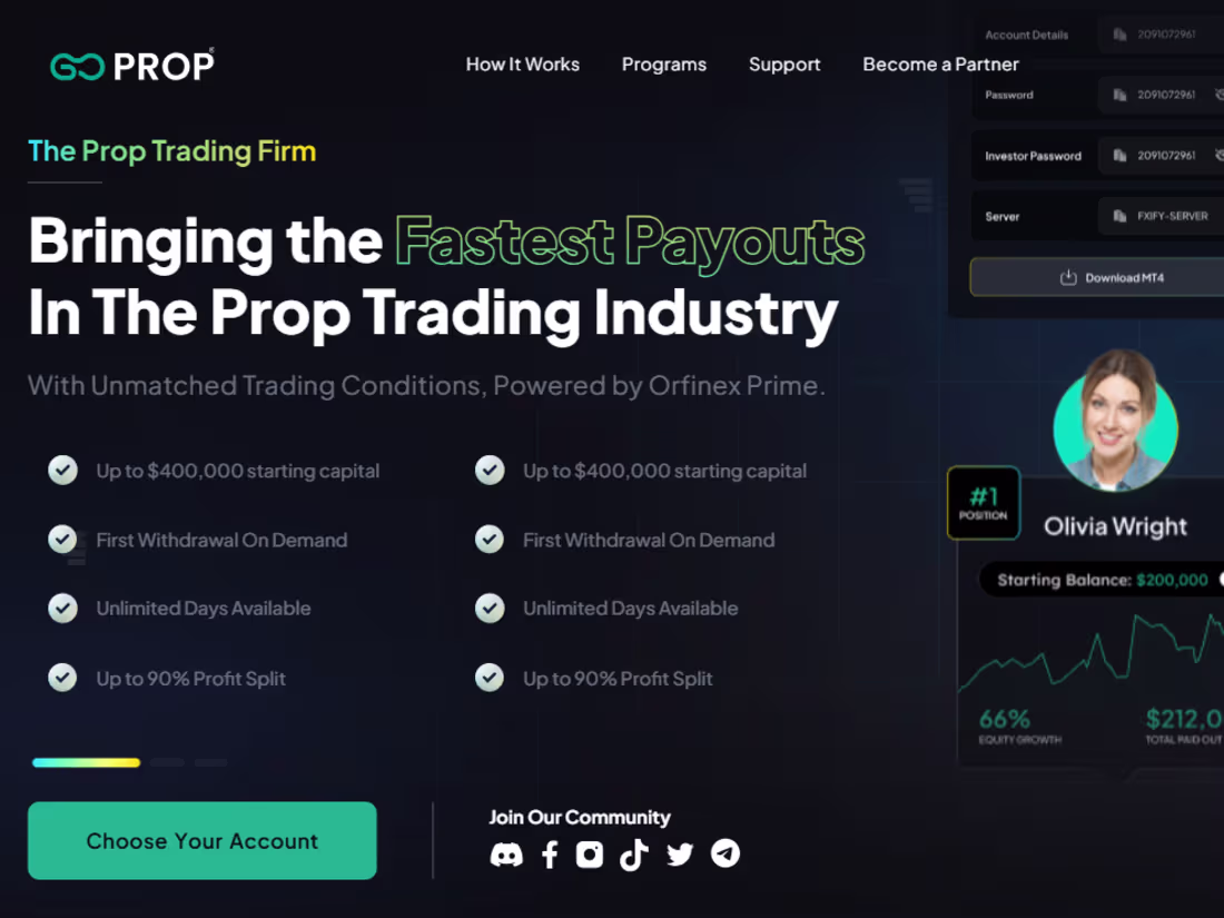 Cover image for 💹GoProp Trading Firm - High-Performance Financial Platform