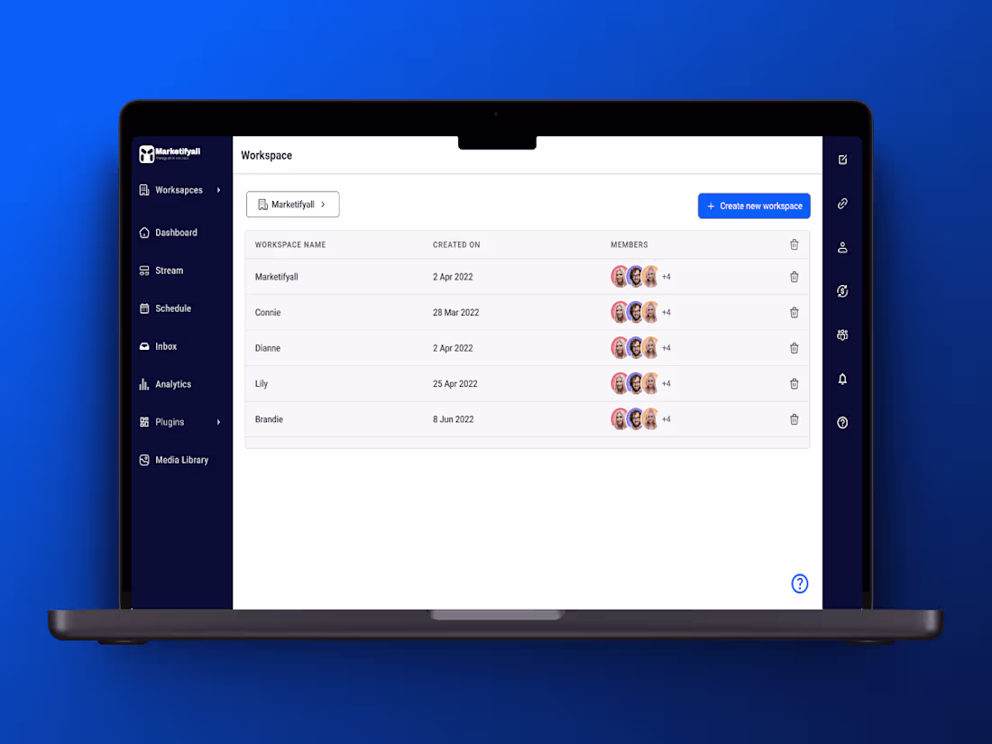 Cover image for Marketifyall - Social media managment application 