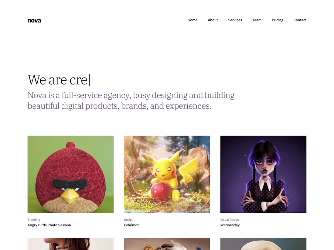 Cover image for Nova — Multi Layout Portfolio Template for Framer