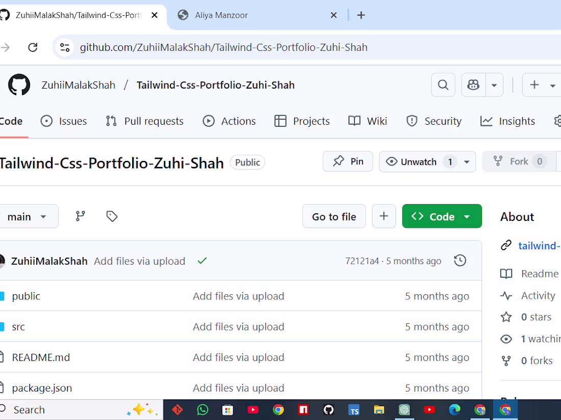 Cover image for GitHub - ZuhiiMalakShah/Tailwind-Css-Portfolio-Zuhi-Shah