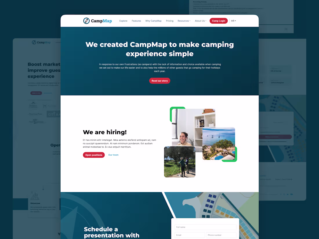 Cover image for Responsive website for a startup specialised in camping industry