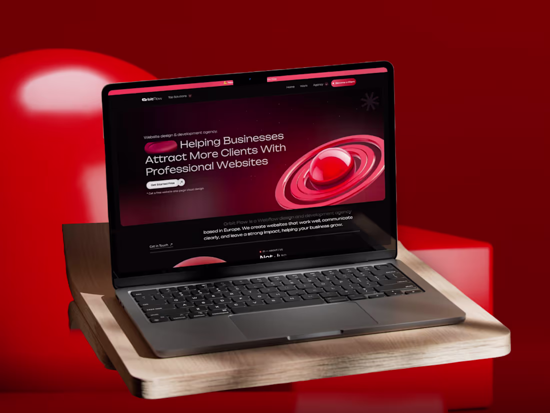 Cover image for Orbit Flow Agency Website Design
