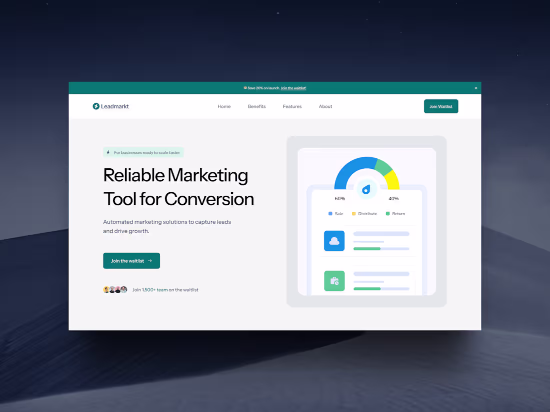 Cover image for Leadmarkt Website