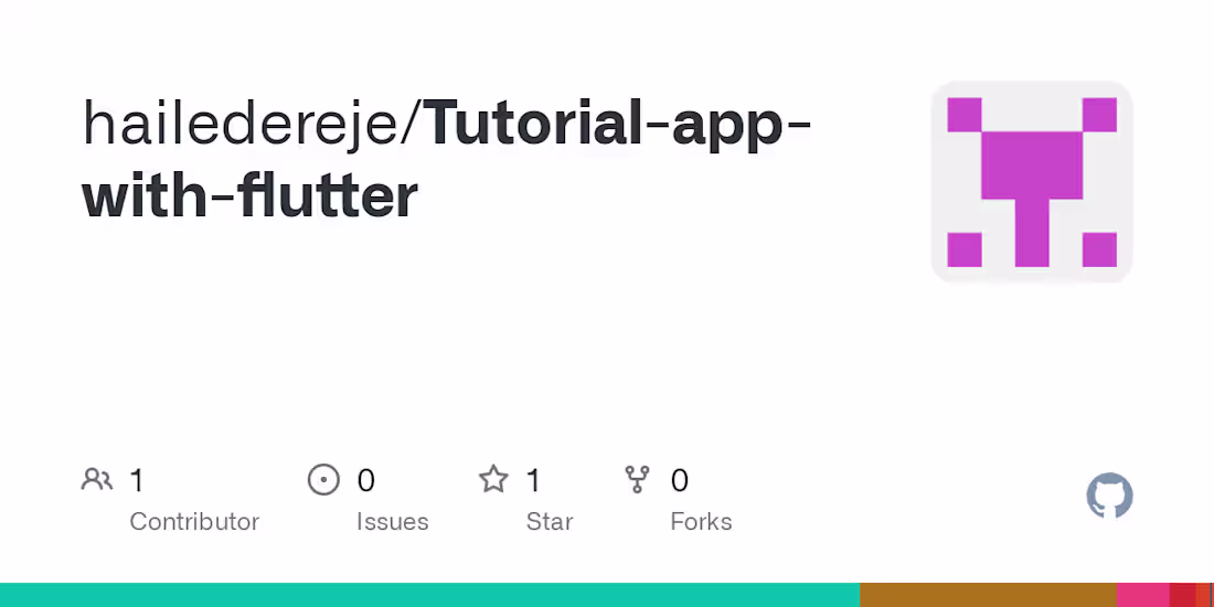 Cover image for hailedereje/Tutorial-app-with-flutter