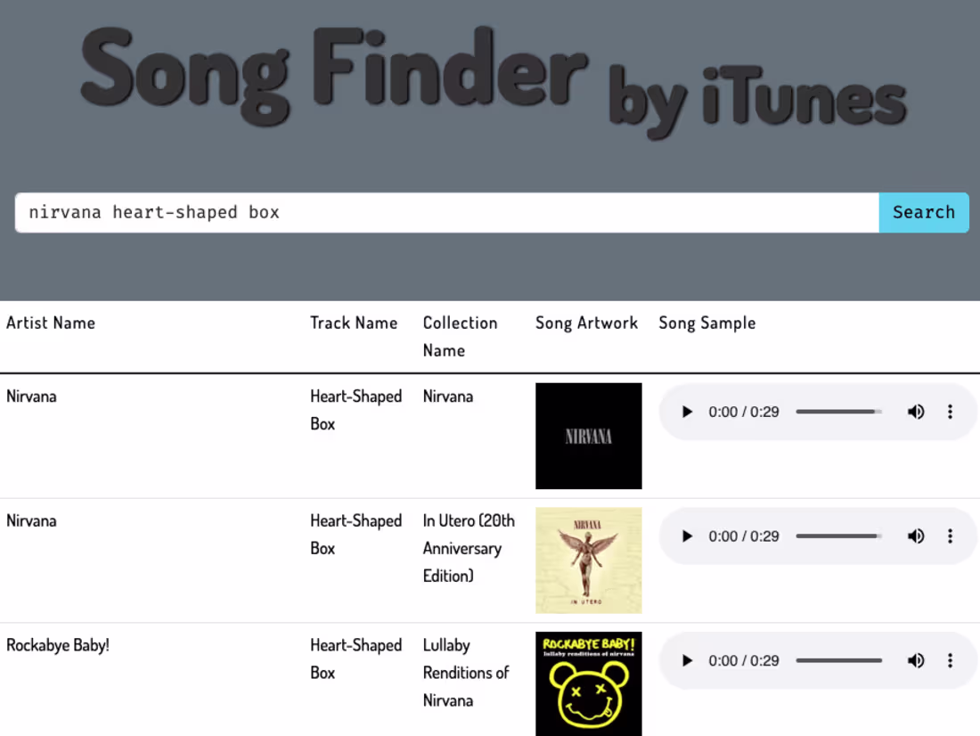 Cover image for iTunes Song Finder 