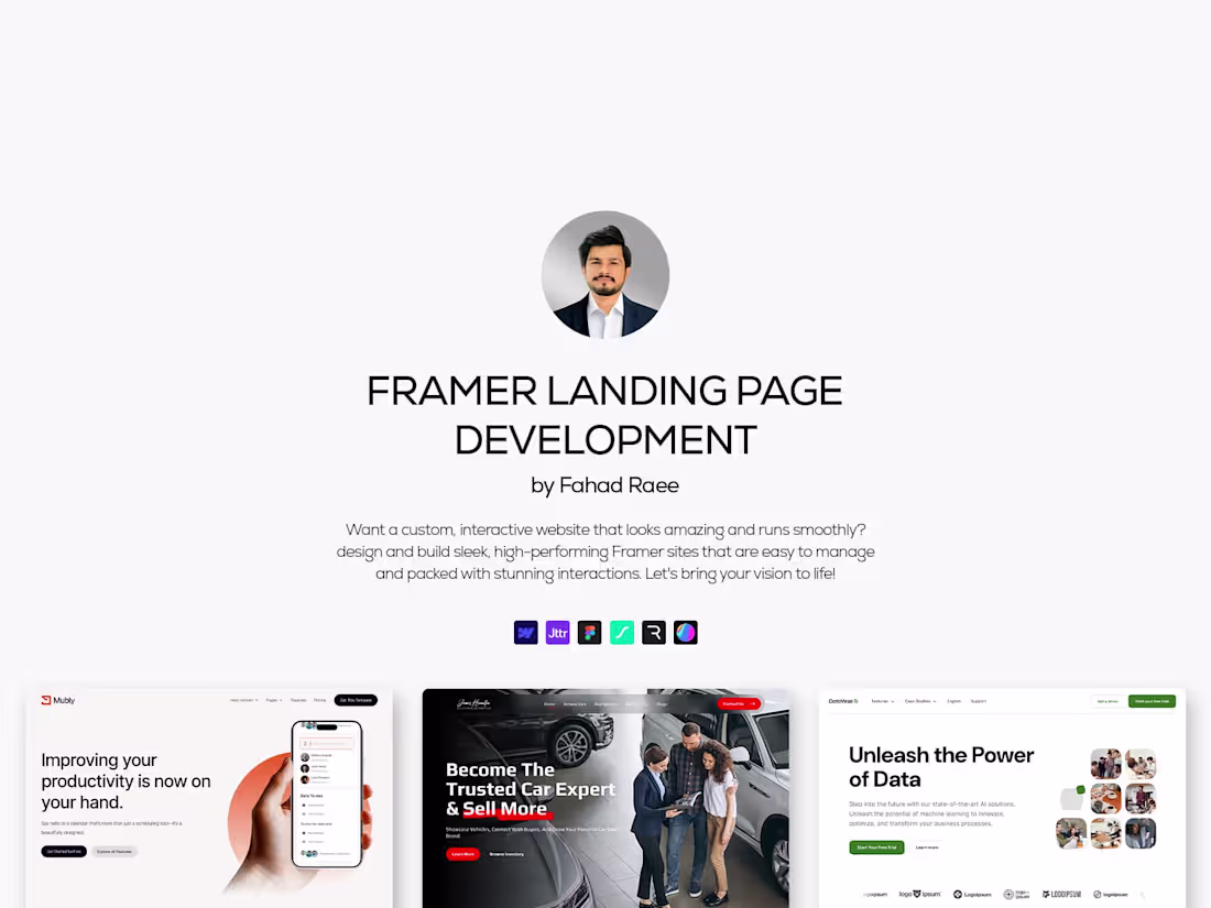 Cover image for Framer • Landing Page Development