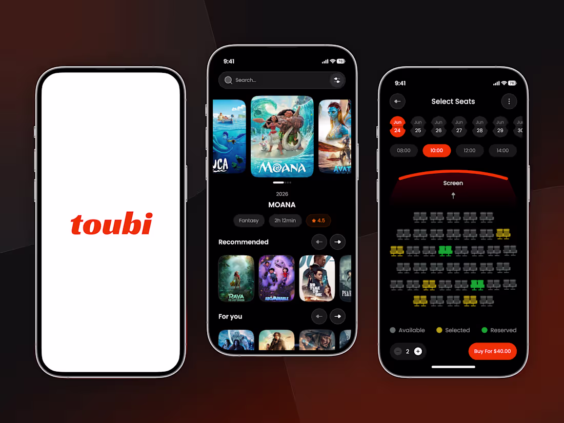 Cover image for Cinema Streaming App UI