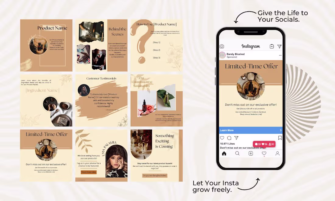 Cover image for Engaging Facebook & Instagram designs that make your brand shine