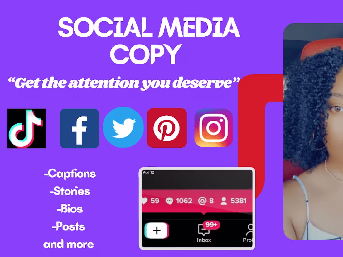 Cover image for Instagram captions written for various small influencers 