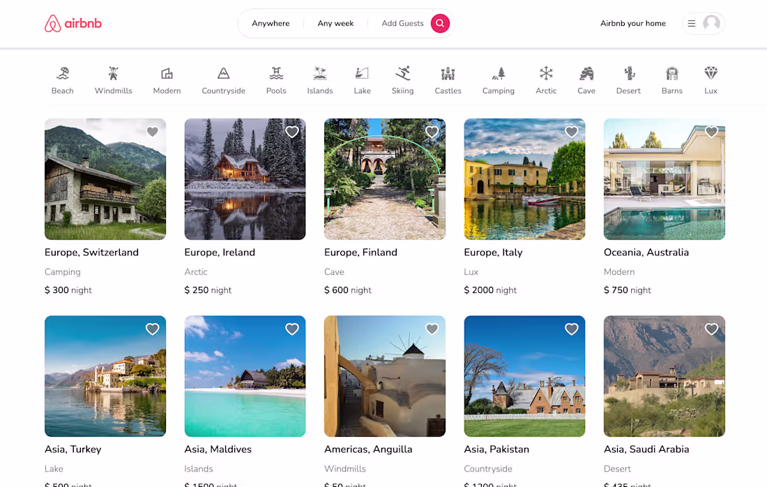 Cover image for Airbnb Clone