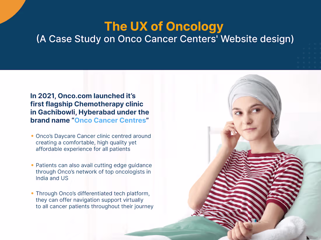 Cover image for UX of Oncology: Onco Cancer Centres' website design process