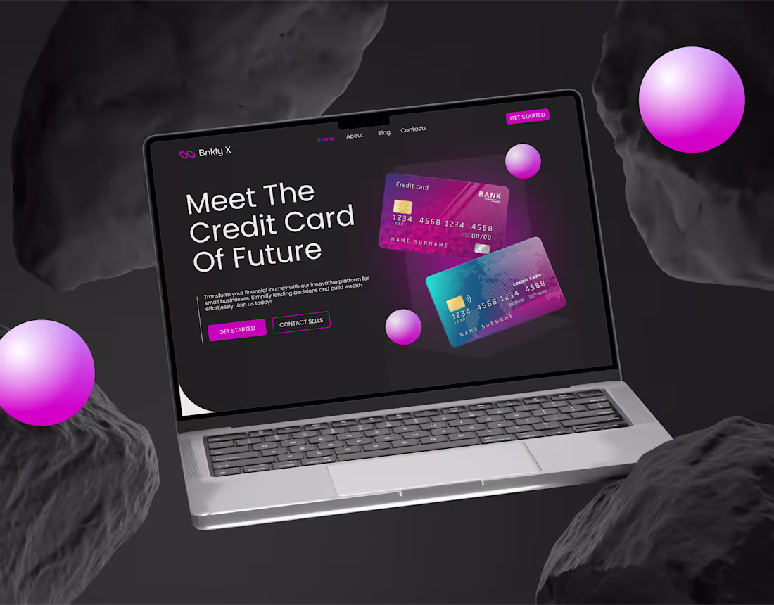 Cover image for Finance Website Landing Page Design