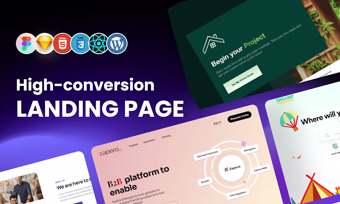 Cover image for Landing page design