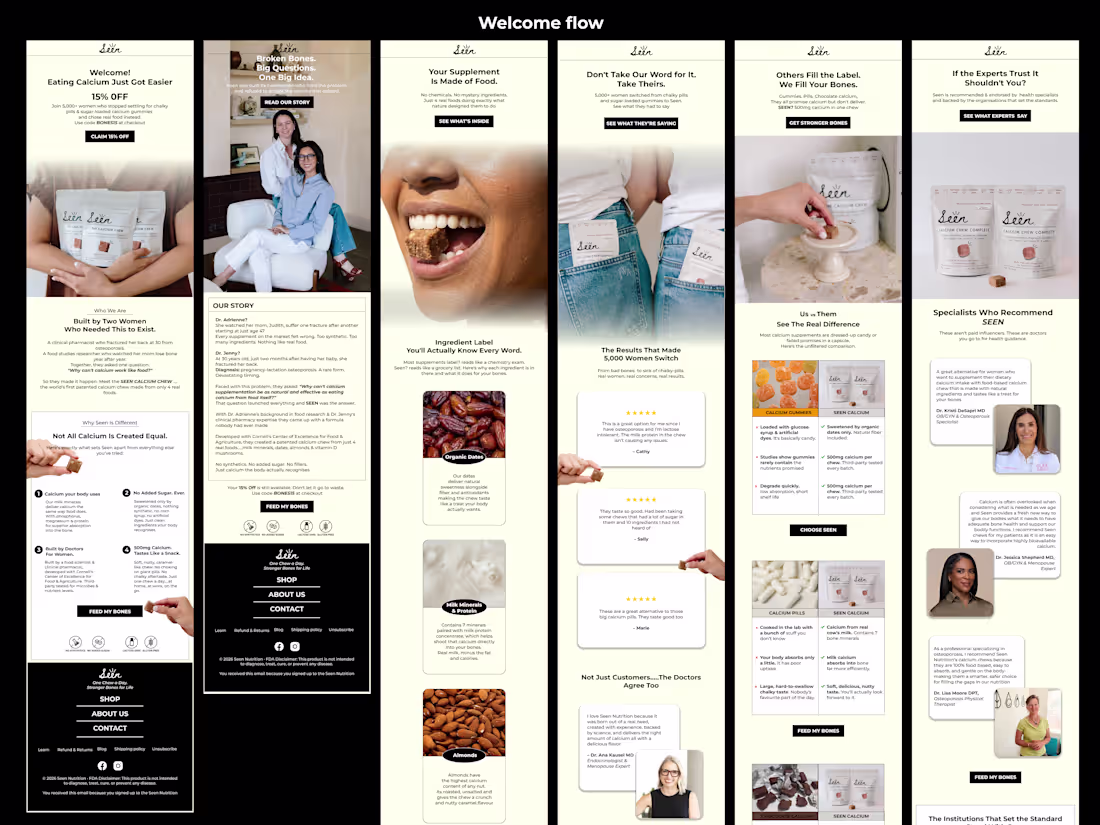 Cover image for Welcome Flow for Seen Nutrition