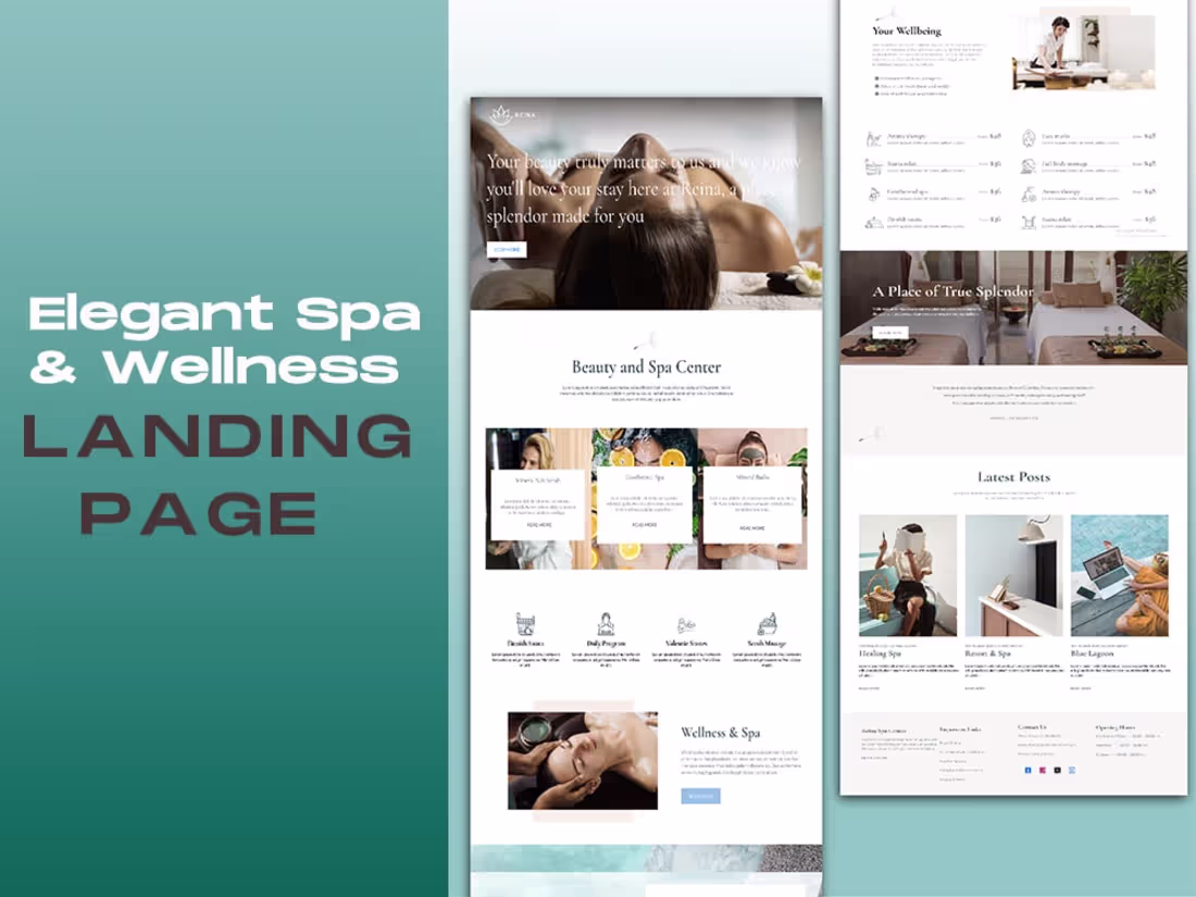 Cover image for Designed a serene and conversion-focused landing page for a ...