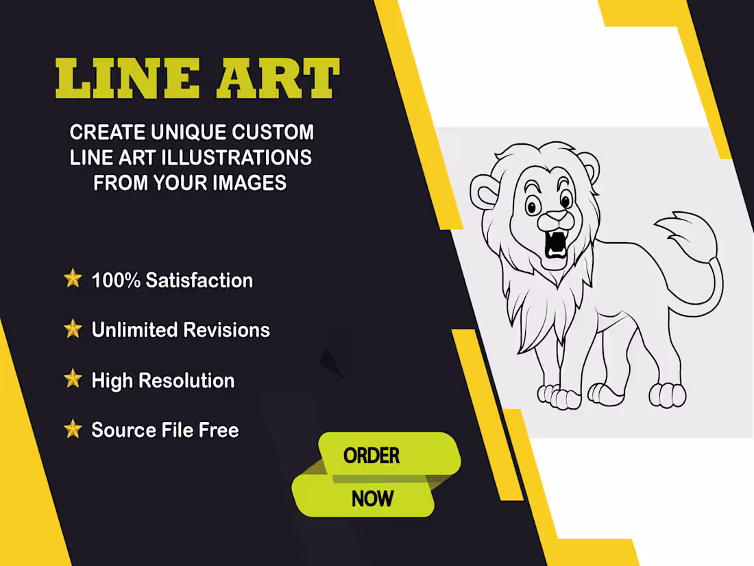 Cover image for I will convert your any image into vector line art illustration