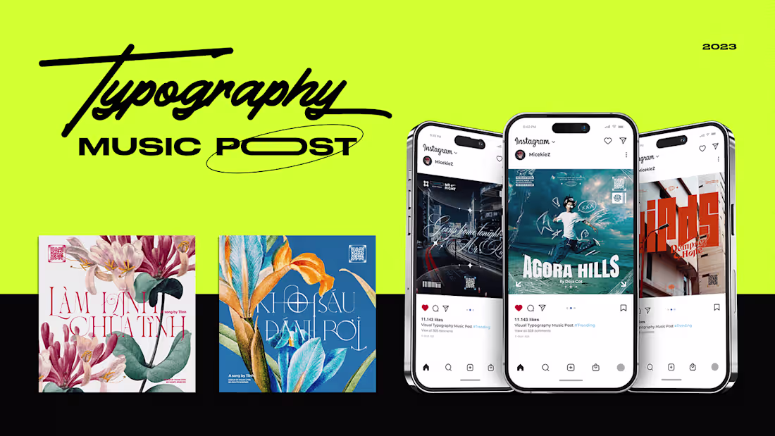 Cover image for Typography music post :: Behance