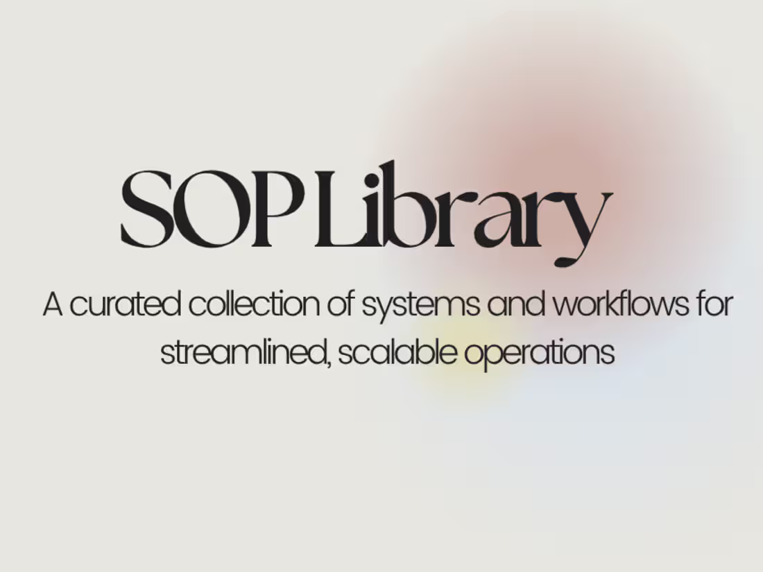 Cover image for SOP Library