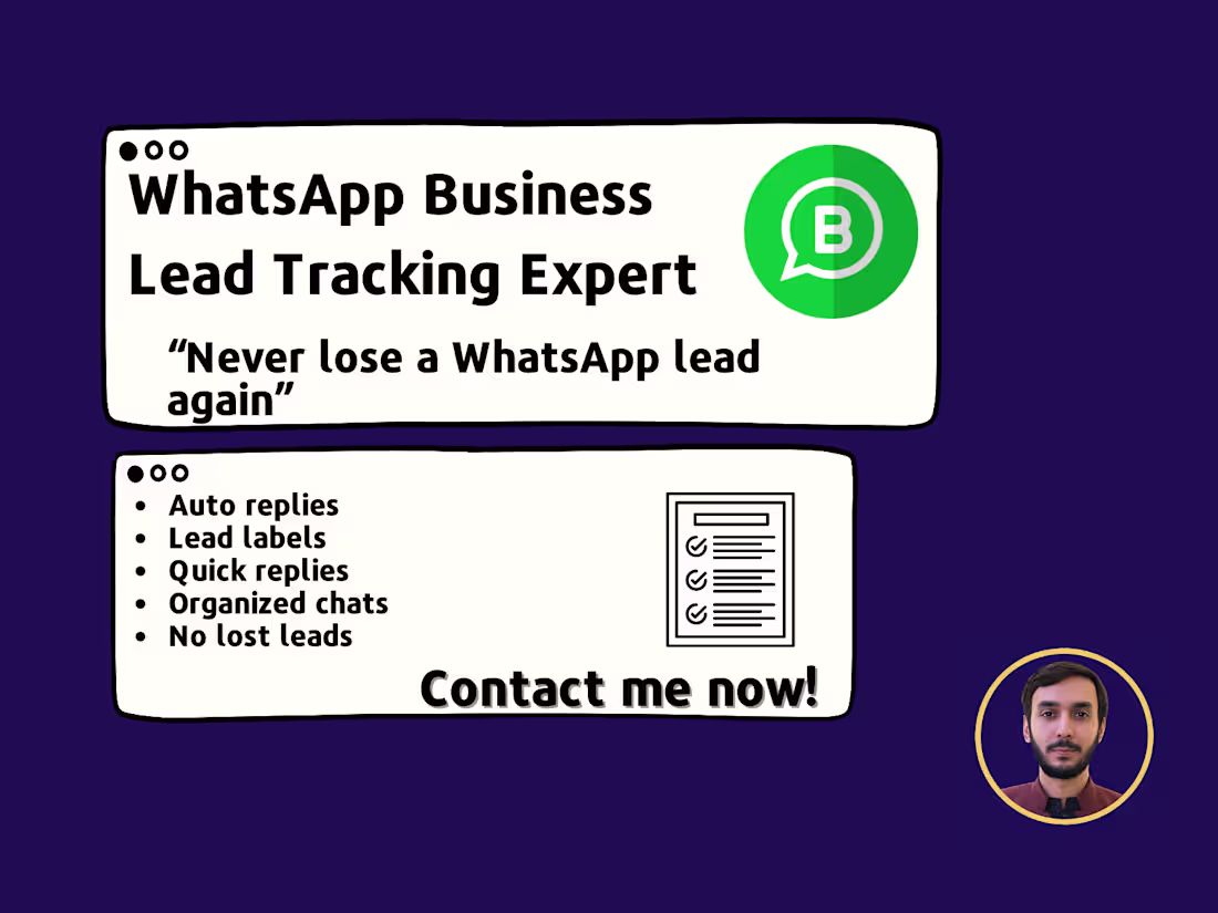 Cover image for WhatsApp Business Setup with Lead Tracking & Automation
