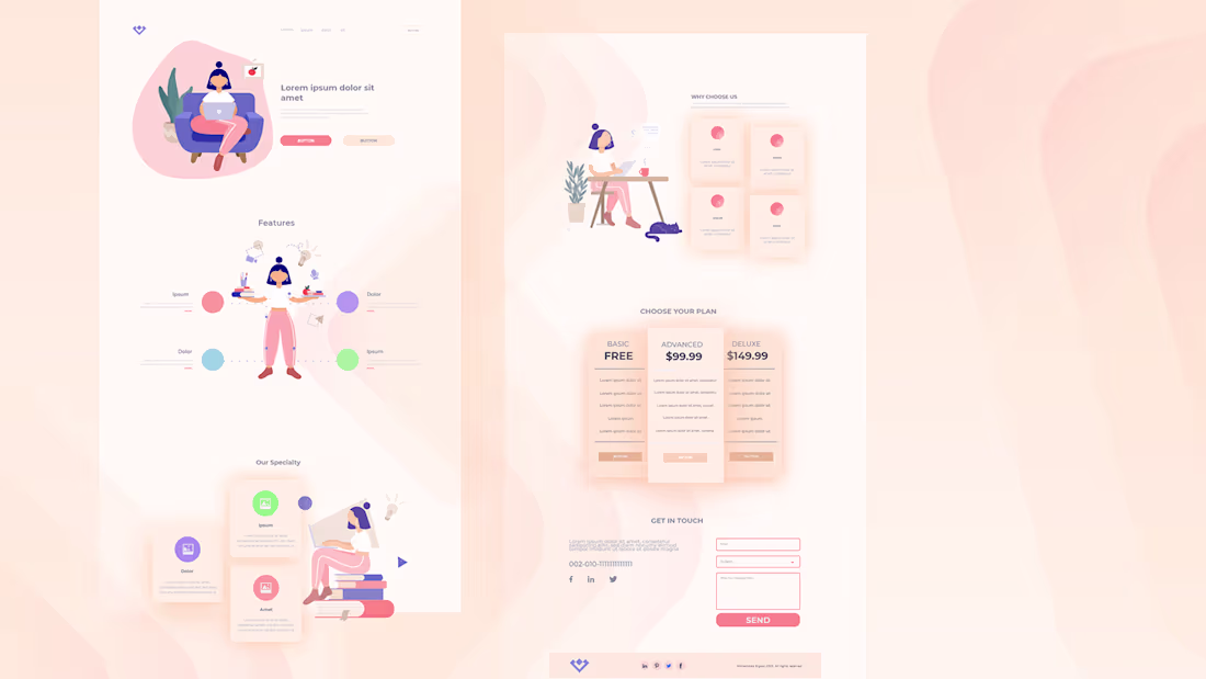 Cover image for one page web :: Behance