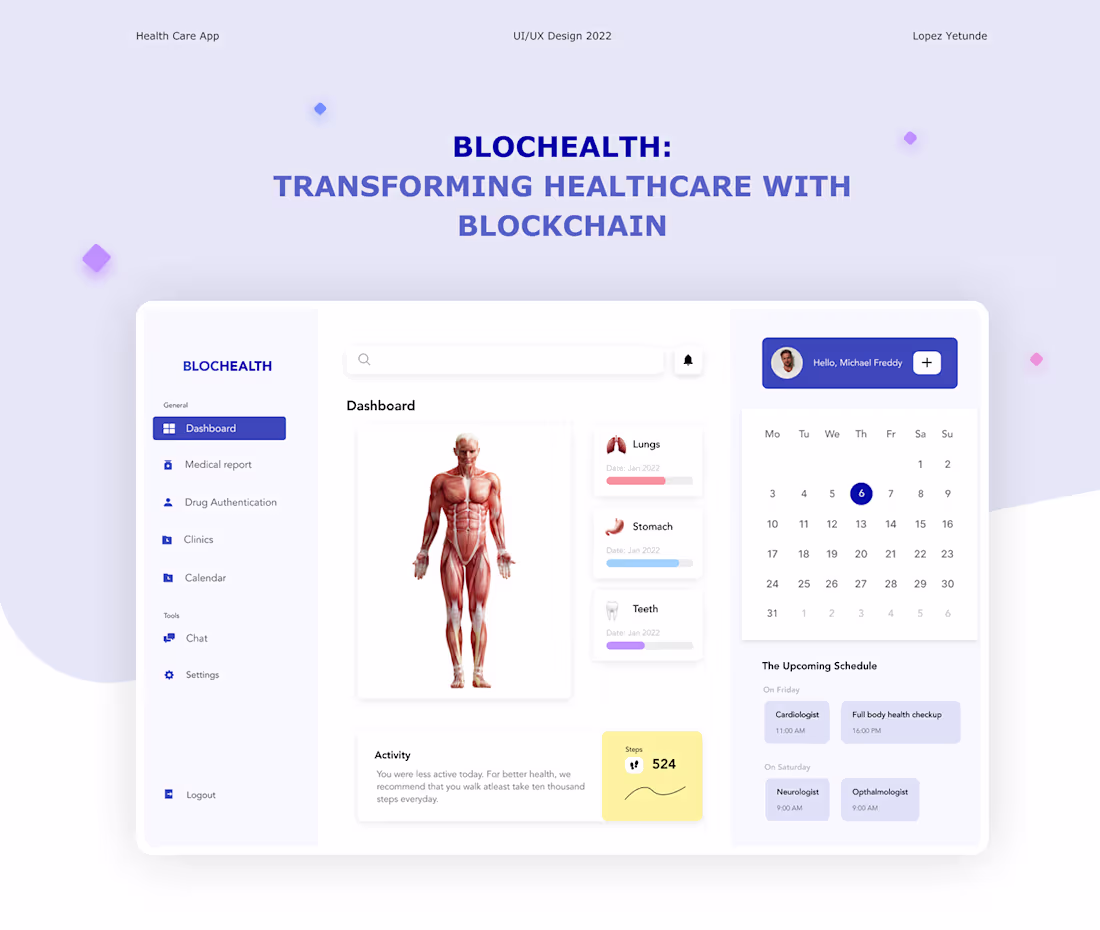 Cover image for Blockchain in Healthcare - UI/UX Case Study 