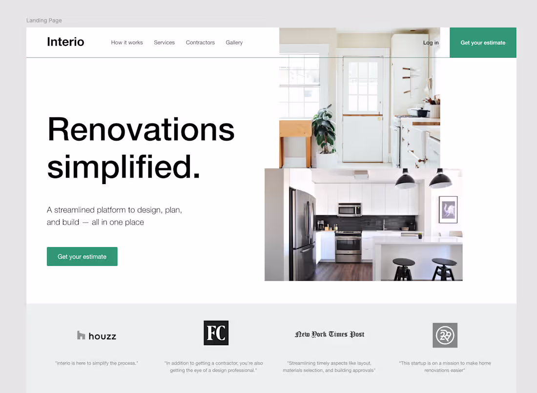 Cover image for Interio - Home Renovation Website