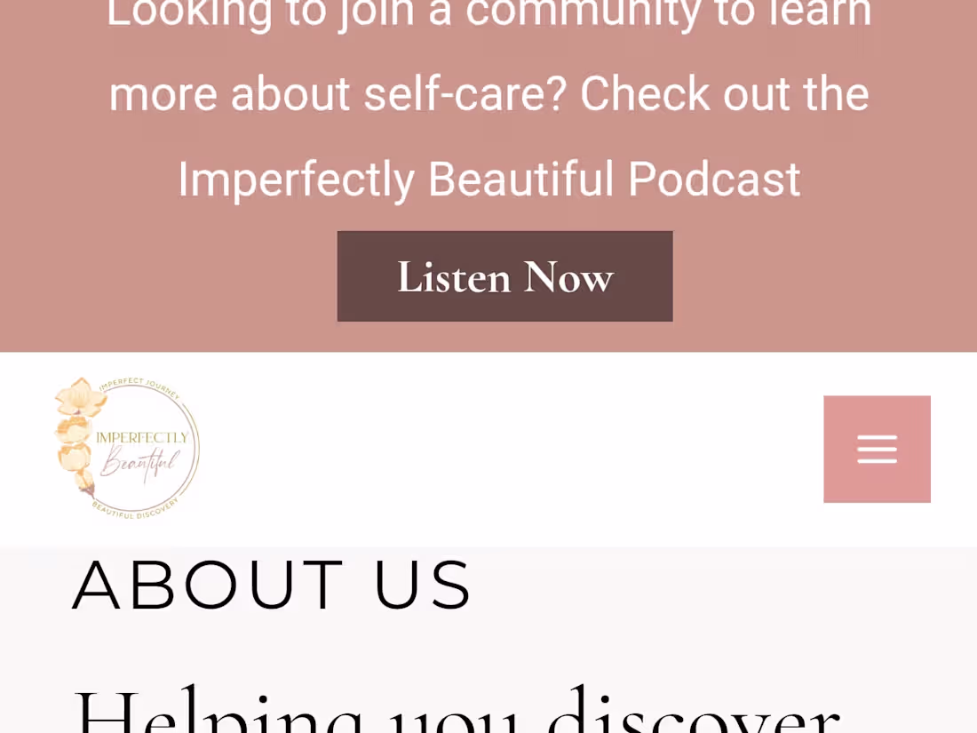 Cover image for Imperfectly Beautiful – Imperfect Journey, Beautiful Discovery