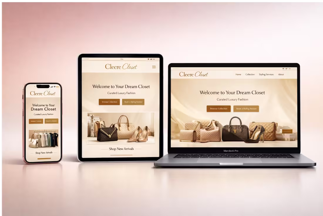 Cover image for I designed CleereCloset.com (http://CleereCloset.com), a