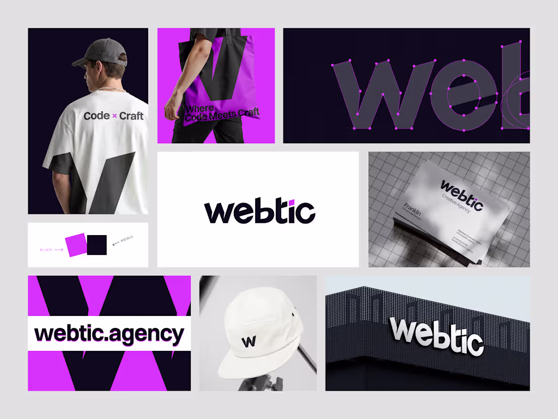 Cover image for Webtic — Wordmark Concept A custom typographic identity expl...