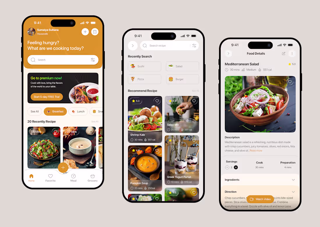 Cover image for CookBook Recipe- Mobile App Design