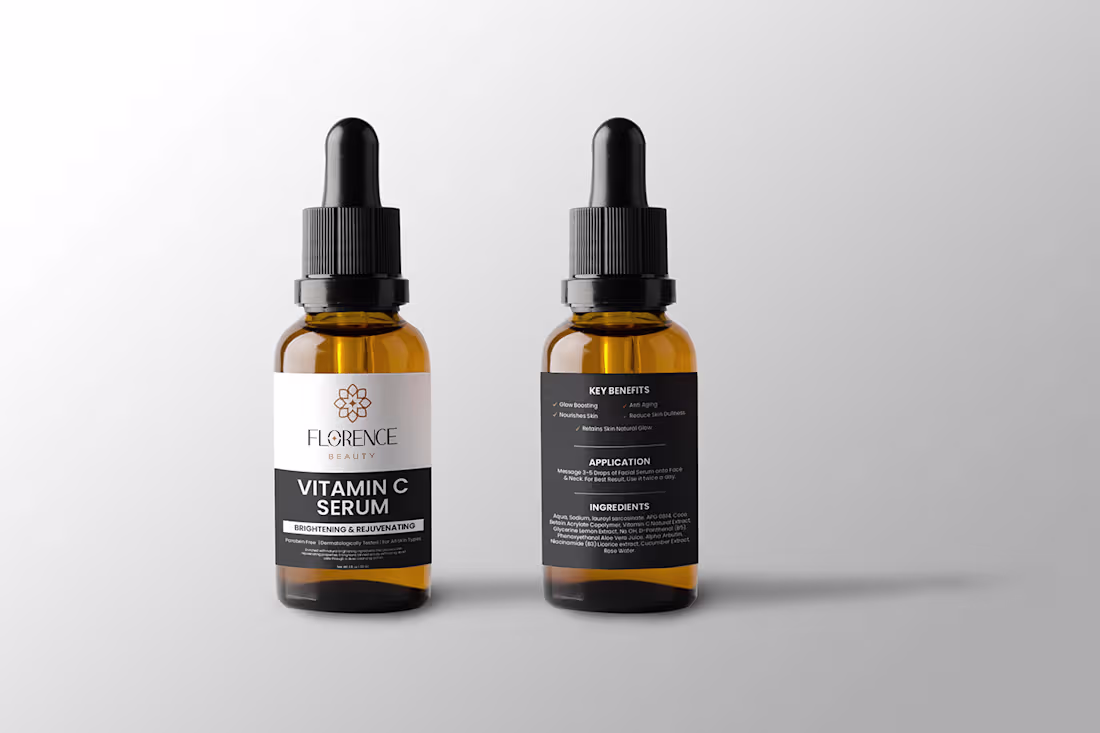 Cover image for Vitamin C Serum Label Design