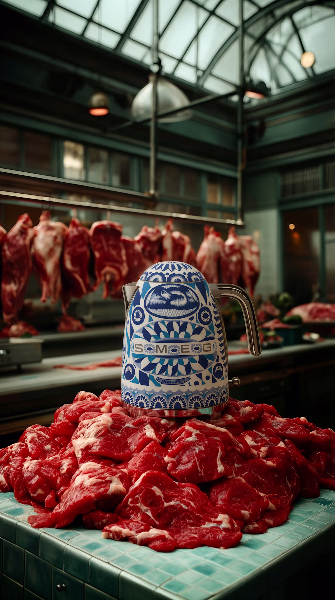 Cover image for Conceptual AI Visual: SMEG × Dolce & Gabbana Kettle