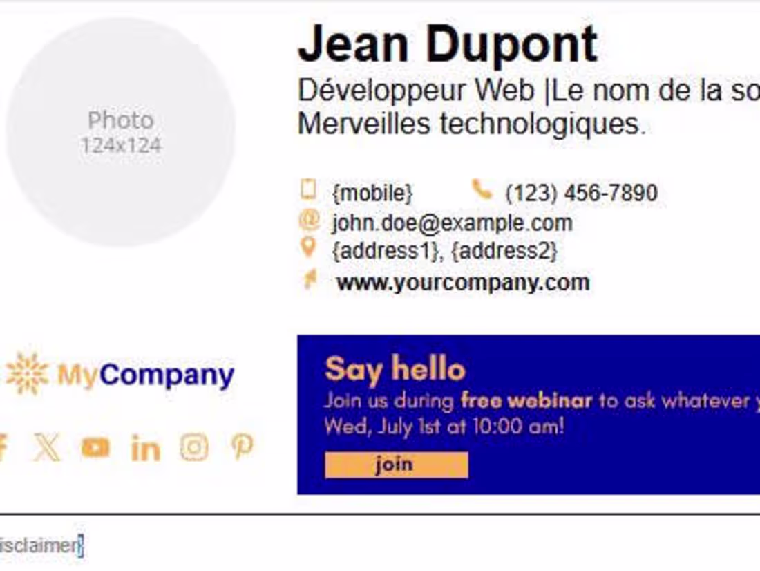 Cover image for I will design a professional and clickable HTML email signature