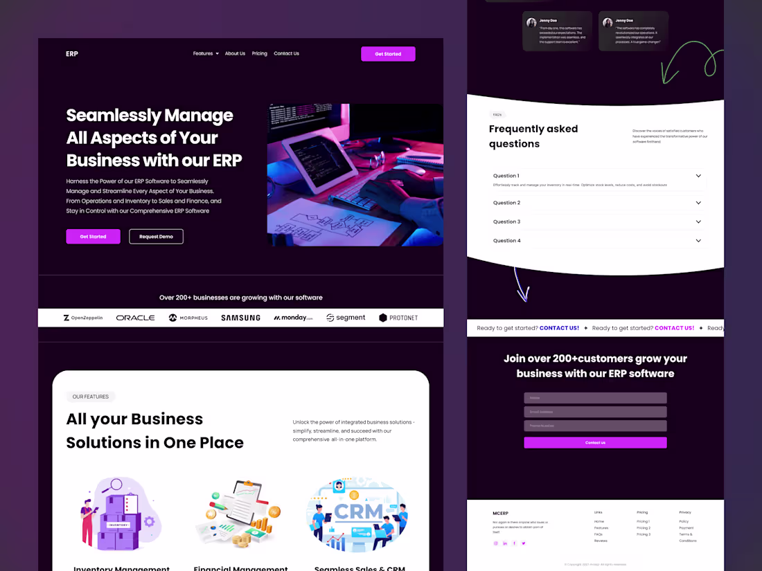 Cover image for ERP Website Design