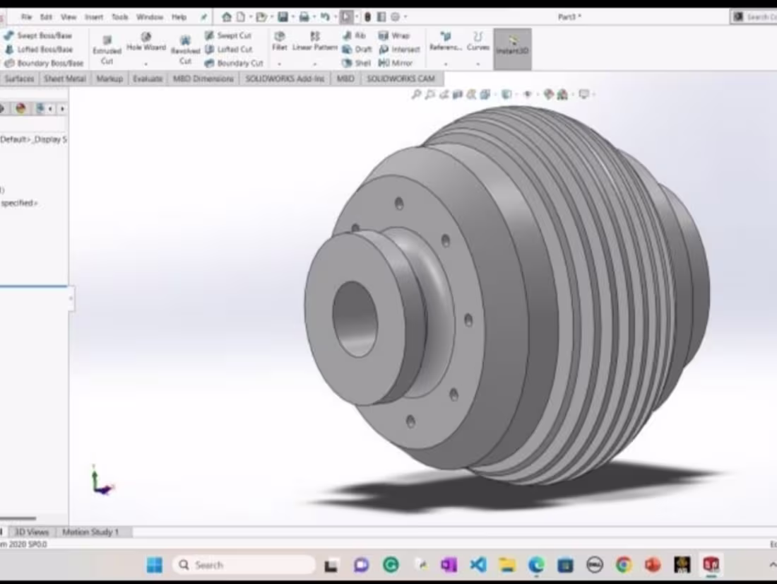 Cover image for Designing using solid works