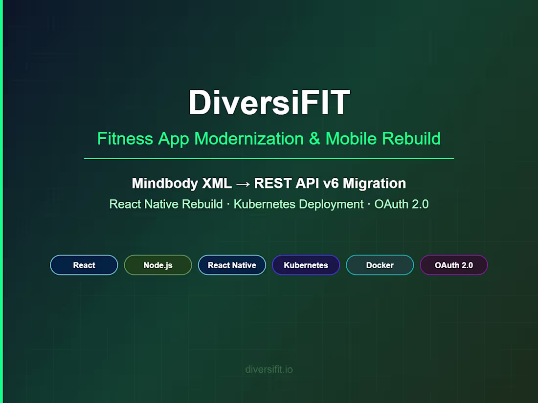 Cover image for DiversiFIT — Fitness App Modernization & Mobile Rebuild