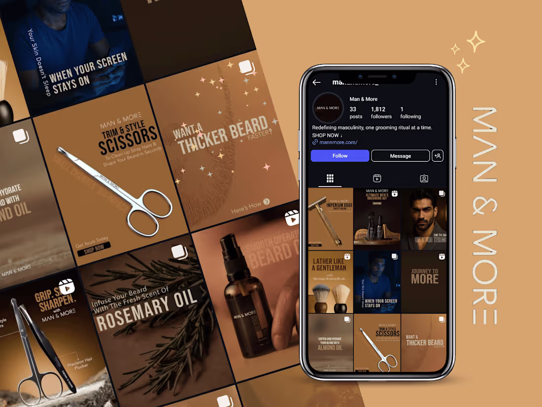 Cover image for Men & More | Building Brand Identity from Scratch using AI