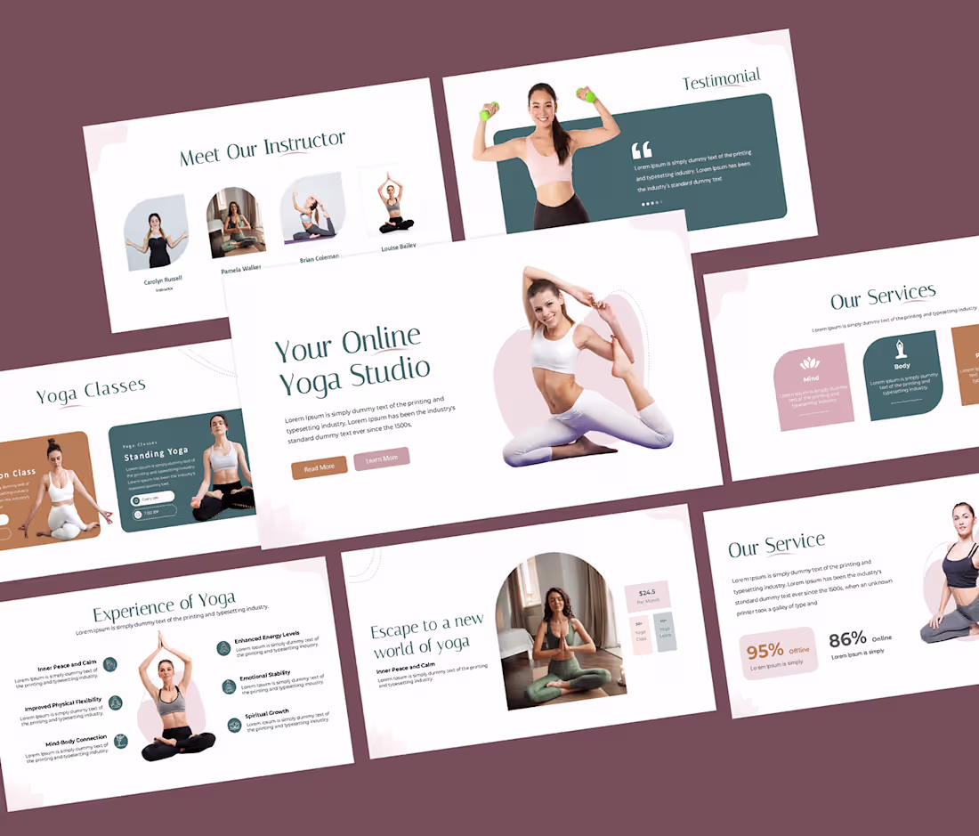 Cover image for Yoga Presentation Template Design