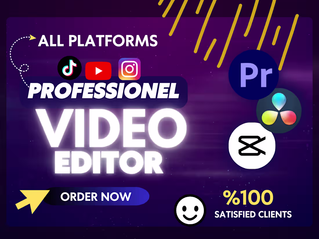 Cover image for I will professionally edit your videos for all platforms.😊