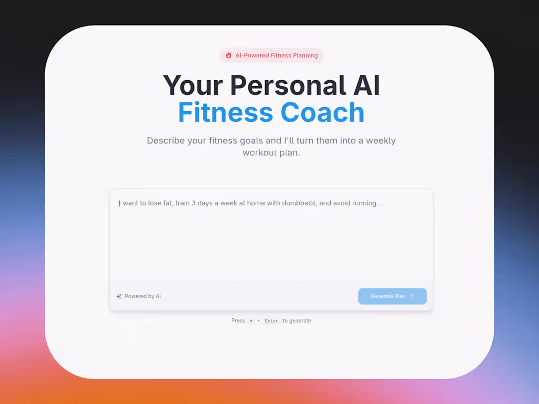 Cover image for Fitbot - Your Personal AI Fitness Coach