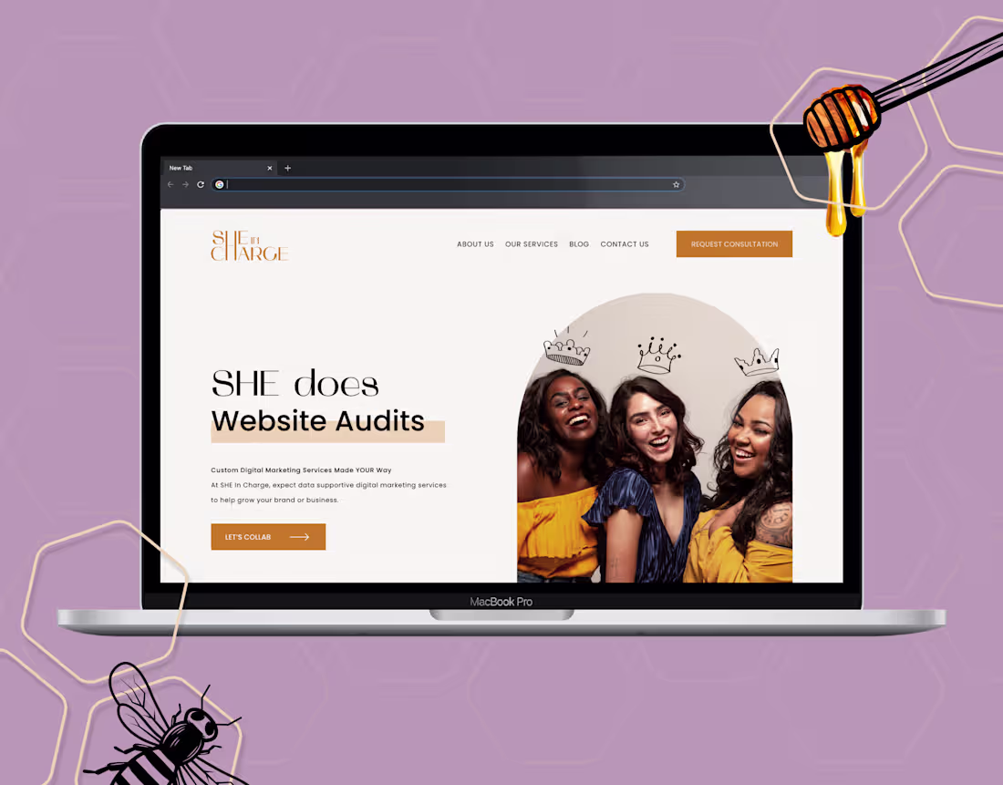 Cover image for She in Charge | Website Design