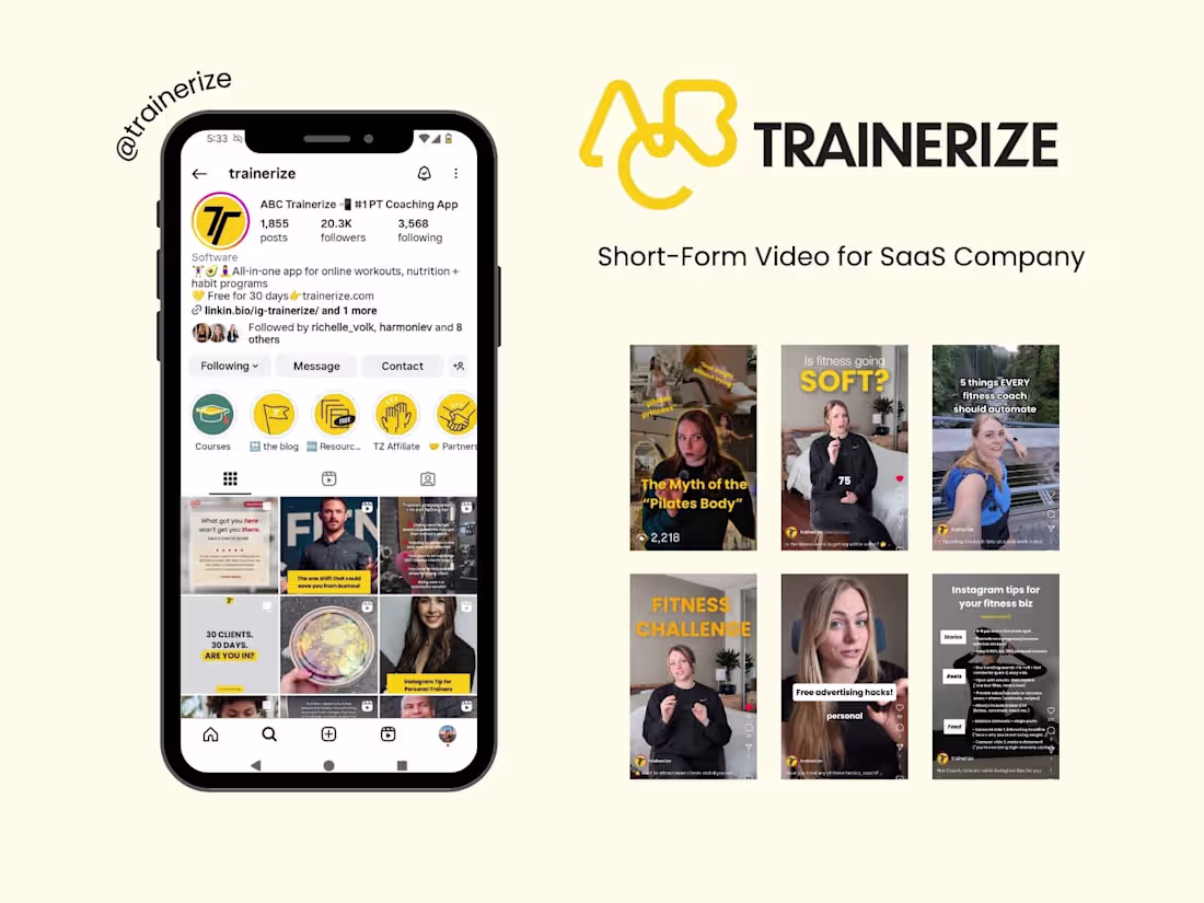 Cover image for TikTok & Reels Content Creator - ABC Trainerize