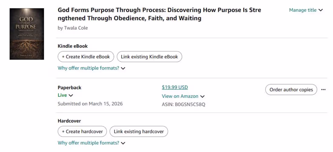 Cover image for I format and publish professional