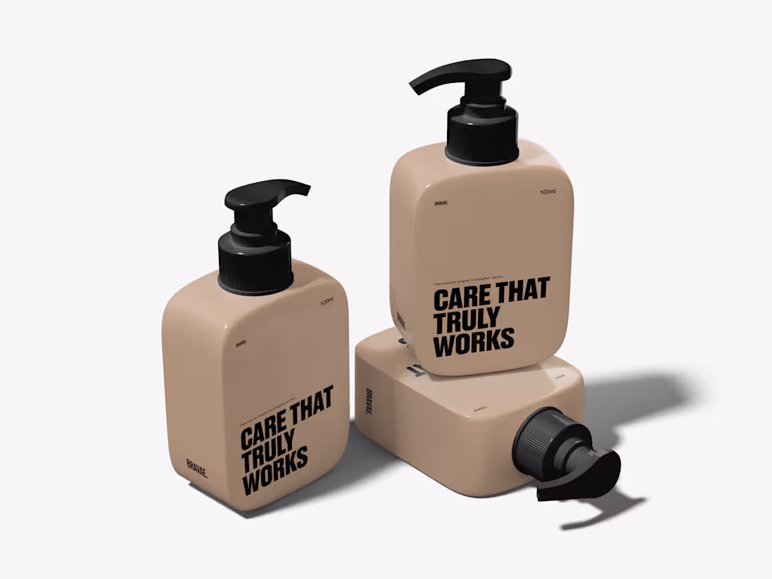 Cover image for BRAVAE is a visual identity project exploring how bold typog...