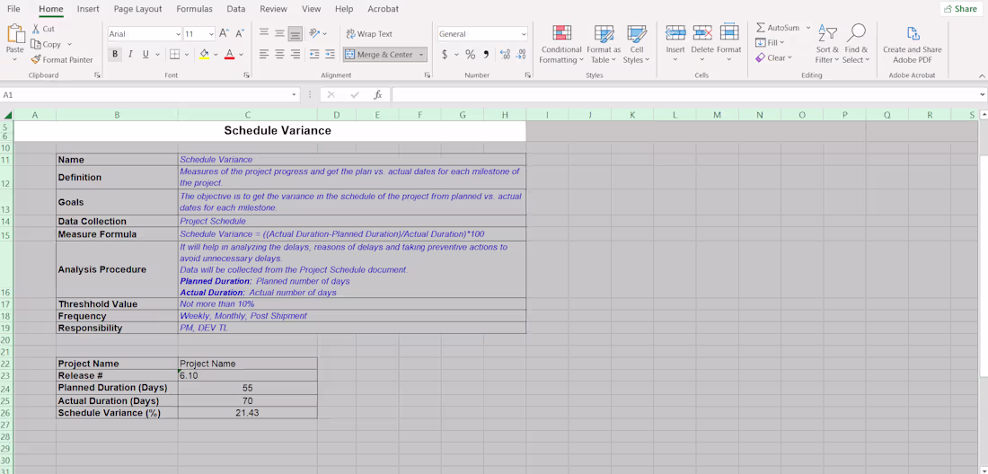 Cover image for Schedule Variance