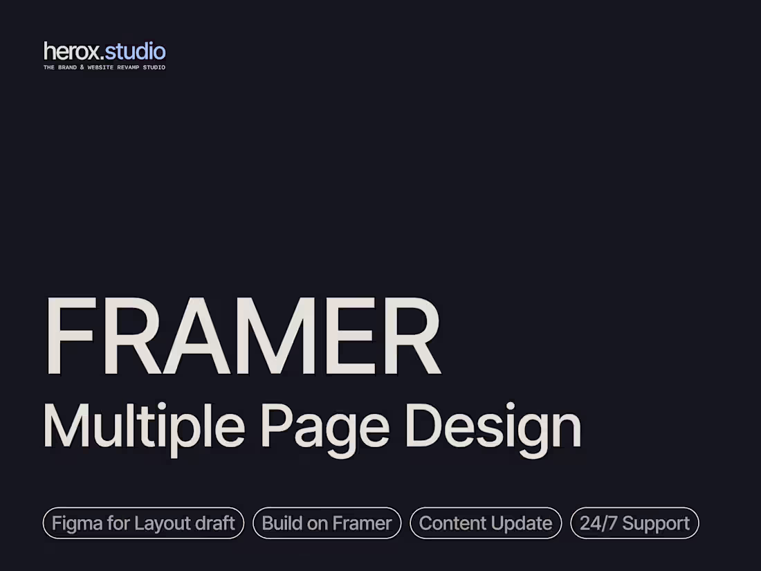 Cover image for Multi-Page Framer Website Design and Development for Businesses