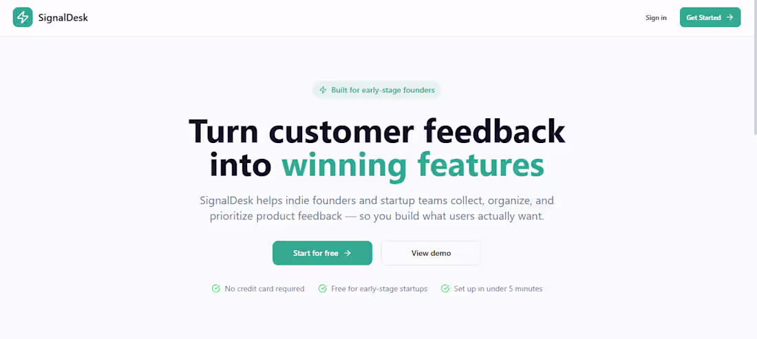 Cover image for SignalDesk MVP Development