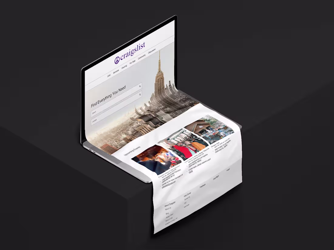 Cover image for Craigslist Webpage Redesign